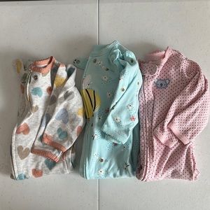 Baby Carters Onepiece 3 Sleep & Play Bundle, Sz 6M